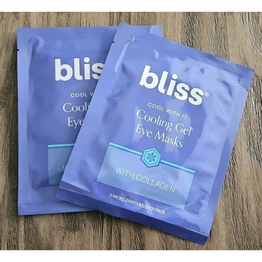 2 Packs Bliss Cool With It Cooling Gel Under Eye Set Mask 4 Sets Total